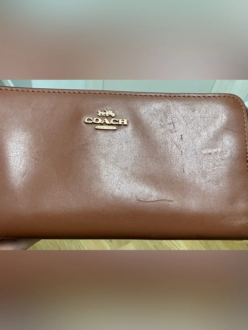Coach Continental Zip-Around Wallet w/Checkbook Cover